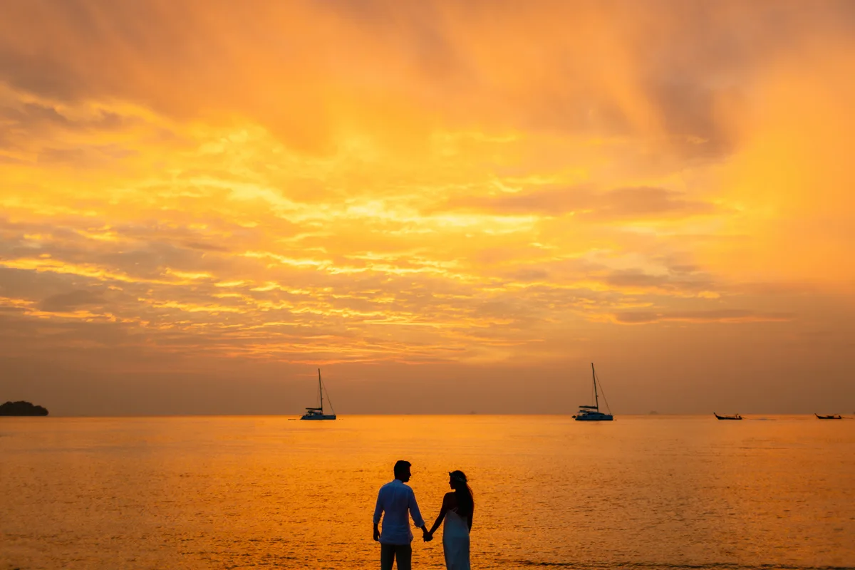 Elopement photo of Ana and Gabrief at Railay beach Krabi.