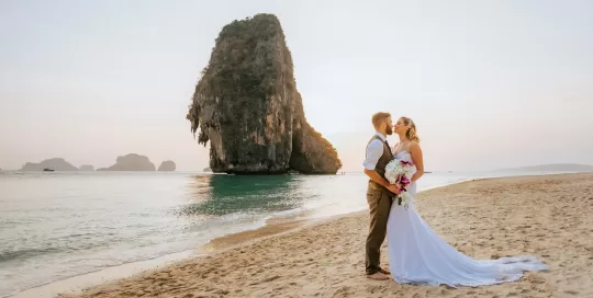 Elopement photo of Matthew and Sasha at Rayavadee hotel Krabi