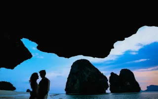 Honeymoon Photography of Ana with Lucas in Rayavadee Railay Krabi.