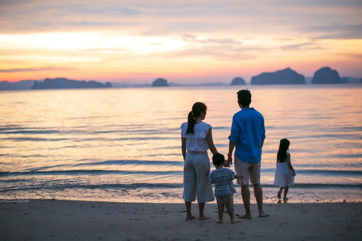 Family portrait of Khun Ote in Krabi at The Tubkaak hotel.