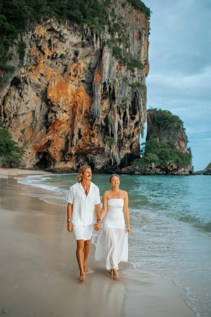 Private Vow2-0245 Private Vows of Eric and Corrine by long tail boat around Railay and Pra Nang beach